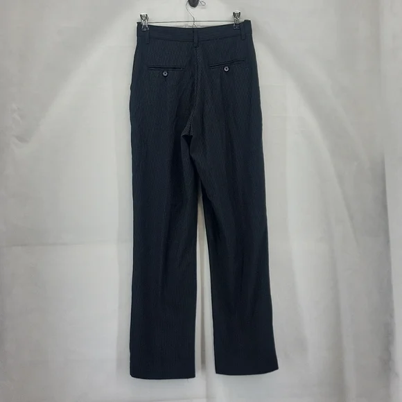 VANHEUSEN Boys' Black Pinstripe Flat Front Polyester Rayon Dress Pants - 16 Slim - Picture 6 of 16